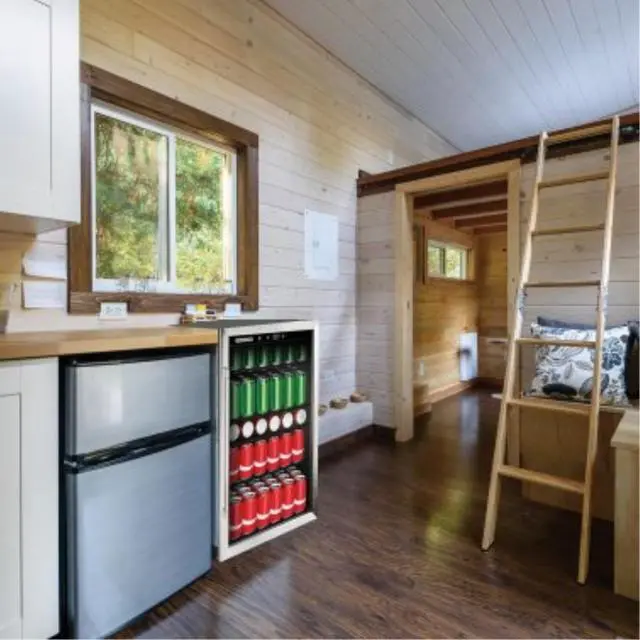 Alt view image 12 of 13 - Frigidaire 126 Beverage Cans Mini Fridge Home Refrigerator and Cooler, Silver