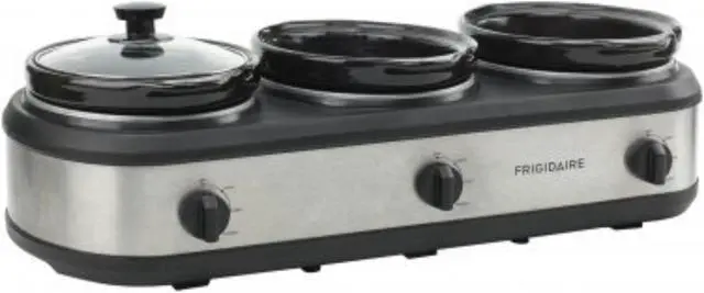 Alt view image 4 of 15 - Frigidaire ESC3105-SS Stainless Steel Buffet Triple Slow Cooker