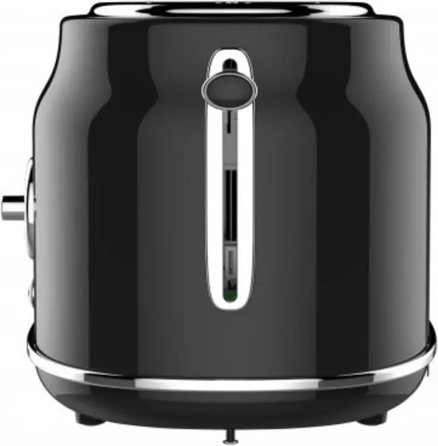 Alt view image 5 of 15 - Frigidaire ETO102-BLACK 2-Slice 900-Watt Retro Stainless Steel Toaster (Black)
