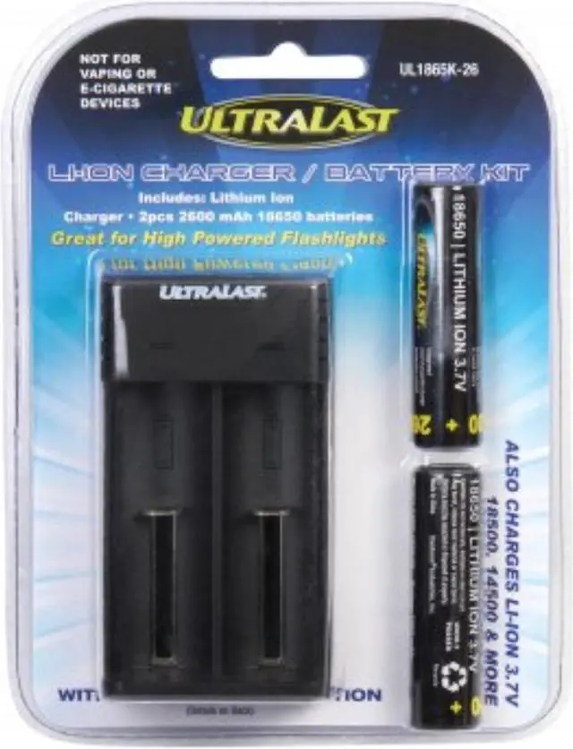 Alt view image 2 of 6 - Ultralast UL1865K-26 Lithium Ion Charger/Batteries Combo Kit