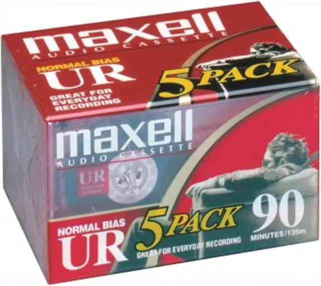 Alt view image 13 of 17 - Maxell 108562 Maxell UR Type I Audio Cassette - 5 x 90Minute - Normal Bias