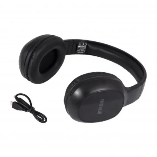 Alt view image 14 of 20 - Maxell Bass 13 Wireless Headphone with Mic, Black 199793