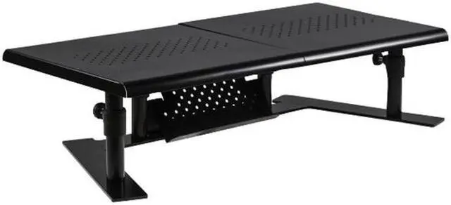 Alt view image 17 of 20 - Allsop Dual Monitor Stand Steel 32"Wx14"Dx6-1/10"-8-2/5" Black 31883