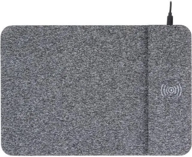 Alt view image 11 of 20 - Allsop Powertrack Wireless Charging Mouse Pad 13 x 8.75 Gray 32192