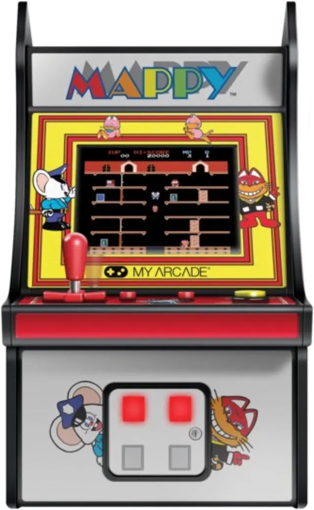 Alt view image 16 of 20 - MY ARCADE Bandai Namco MAPPY 6" Micro Arcade Machine Portable Handheld Video Game
