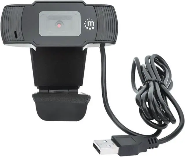 Alt view image 6 of 20 - Manhattan 2 MP 1080p Full HD 30 fps USB Webcam with Microphone - Black