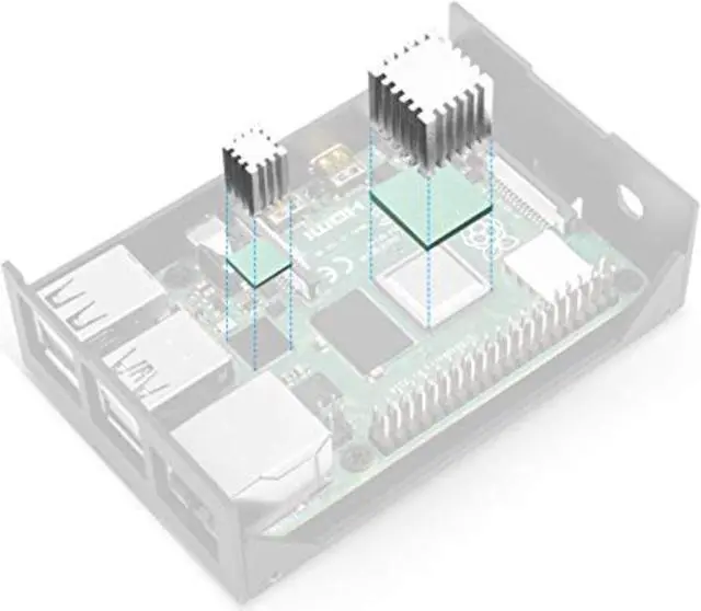 Alt view image 3 of 7 - PI02, Raspberry Pi 4 Model B enhanced thermal cooling aluminum case