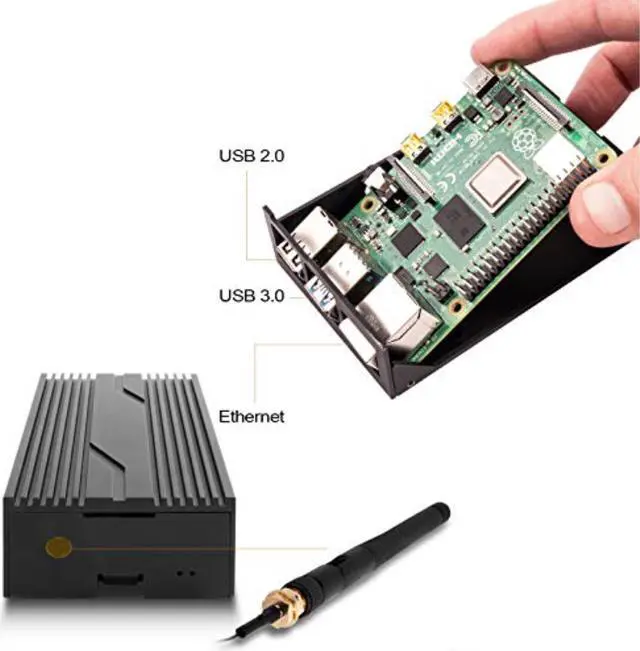 Alt view image 5 of 7 - PI02, Raspberry Pi 4 Model B enhanced thermal cooling aluminum case