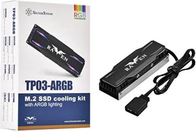 Alt view image 5 of 7 - 5V ARGB lighting, SATA/NVMe, NGFF/M.2 SSD aliminum heatsink cooling kit with high efficiency thermal pad