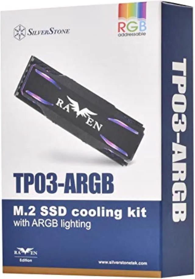 Alt view image 6 of 7 - 5V ARGB lighting, SATA/NVMe, NGFF/M.2 SSD aliminum heatsink cooling kit with high efficiency thermal pad