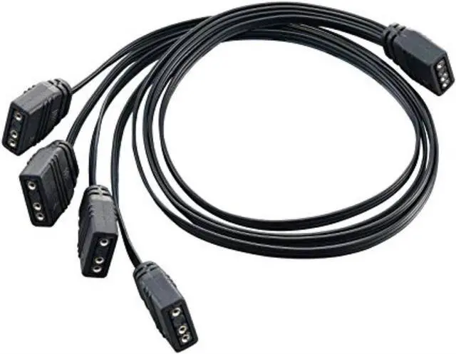 Main image of 1 to 4 ARGB lighting splitter cable, all female connectors, 300mm length