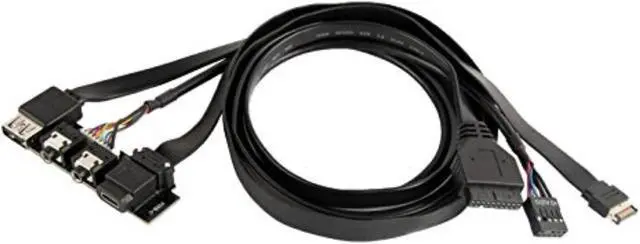 Alt view image 2 of 14 - USB3.0  A type * 1 internal 19Pin 800mm length +USB3.1 Gen2  C Type *1internal 20Pin Key-A 600mm length+ HD Audio 800mm length