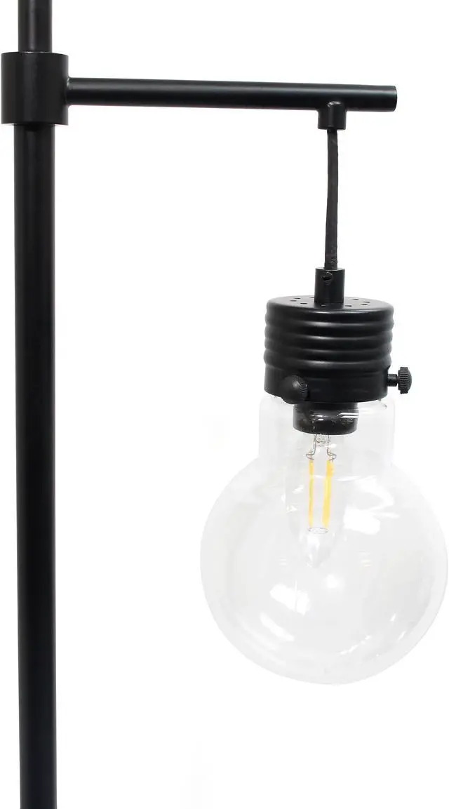 Alt view image 3 of 8 - Lalia Home Black Matte 1 Light Beacon Floor Lamp with Clear glass shade