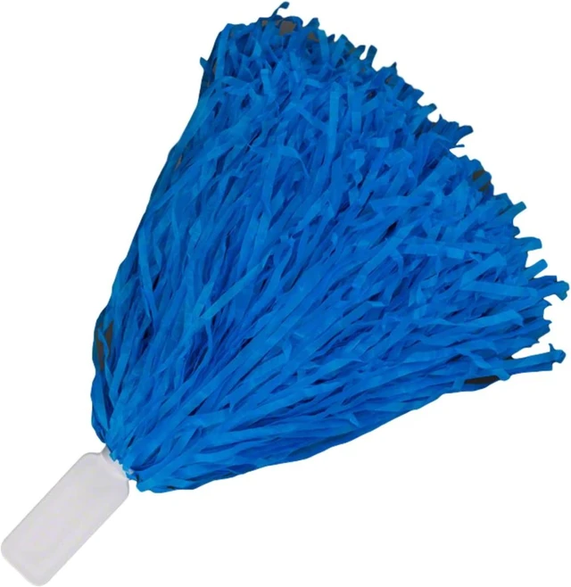 Main image of Non Light Up Short Handle Cheer Pom poms Blue