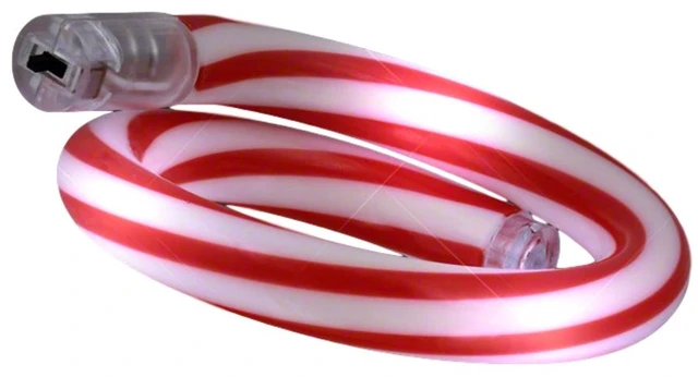 Main image of Light Up Christmas Candy Cane Tube Bracelet