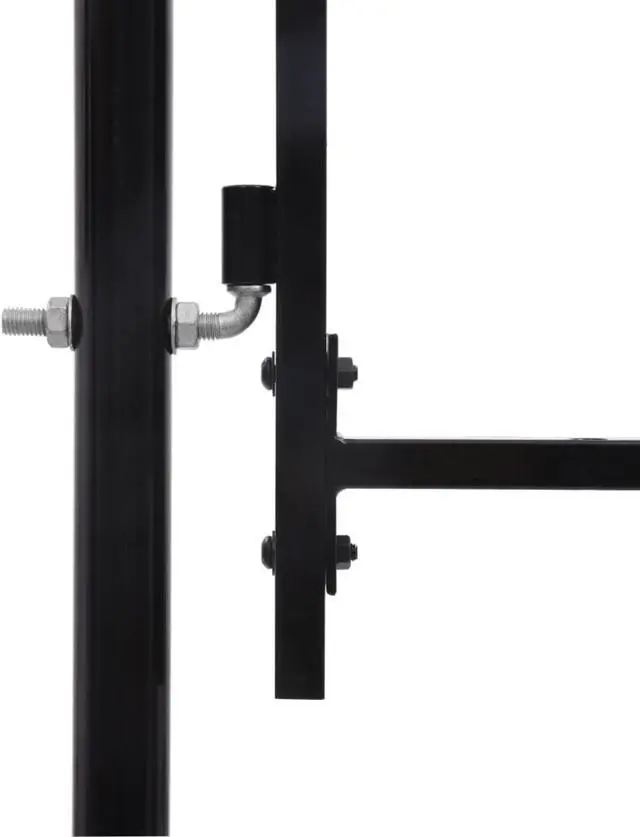 Alt view image 6 of 10 - vidaXL Door Fence Gate with Spear Top 39.4"x29.5" Outdoor Patio Garden Barrier