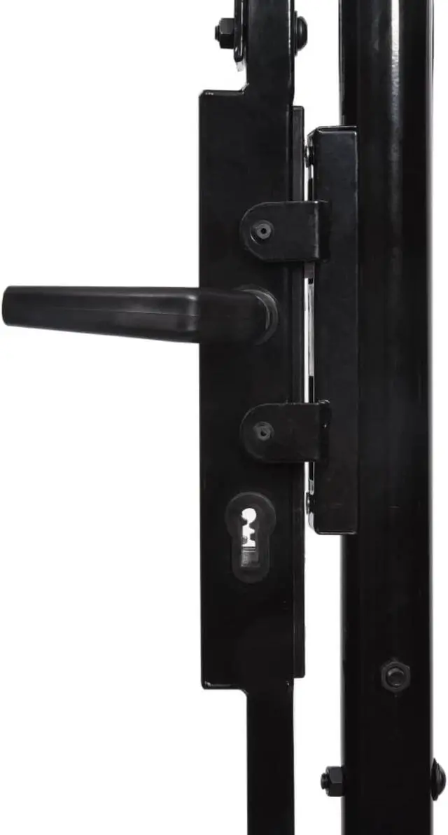 Alt view image 7 of 10 - vidaXL Door Fence Gate with Spear Top 39.4"x29.5" Outdoor Patio Garden Barrier