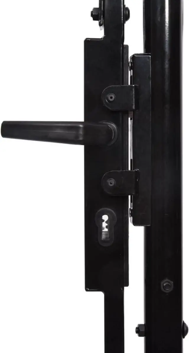 Alt view image 7 of 11 - vidaXL Single Door Fence Gate with Hoop Top 39.4" x 29.5"