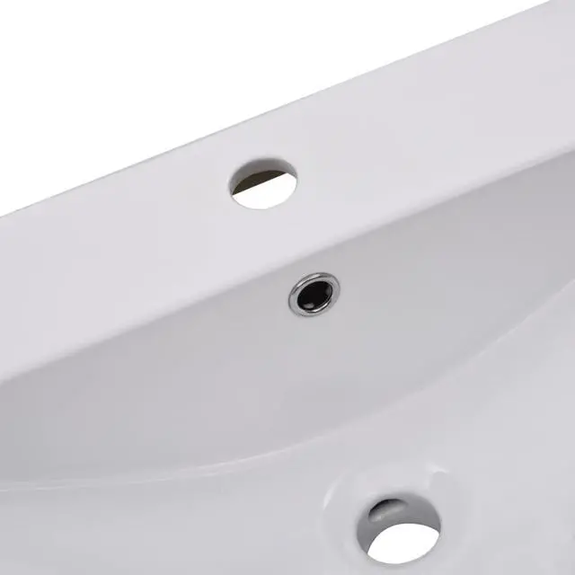 Alt view image 10 of 18 - vidaXL Wash Basin Built-in Basin Vanity Sink Small Basin Bath Sink Ceramic White
