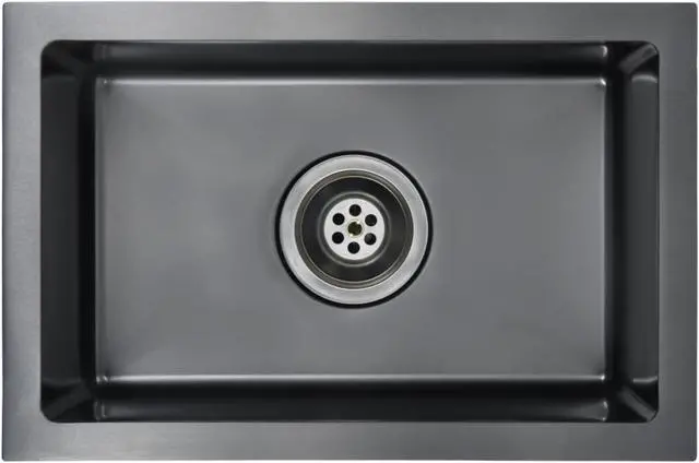 Alt view image 8 of 20 - vidaXL Handmade Kitchen Sink Black Stainless Steel Under-Mount Sink Basin