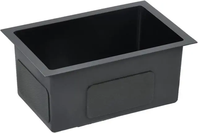 Alt view image 10 of 20 - vidaXL Handmade Kitchen Sink Black Stainless Steel Under-Mount Sink Basin