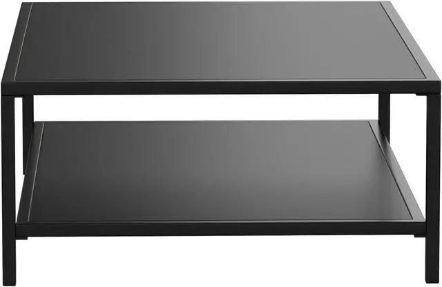 Alt view image 12 of 20 - Flash Furniture Brock Commercial Grade 2-Tier Outdoor Patio Coffee Table (XUT6R60USO2TBK)