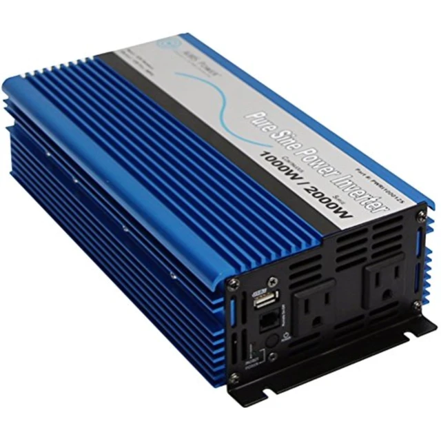 Alt view image 2 of 6 - Aims Power PWRI100012S 1000 Watt Pure Sine Power Inverter. Free remote.