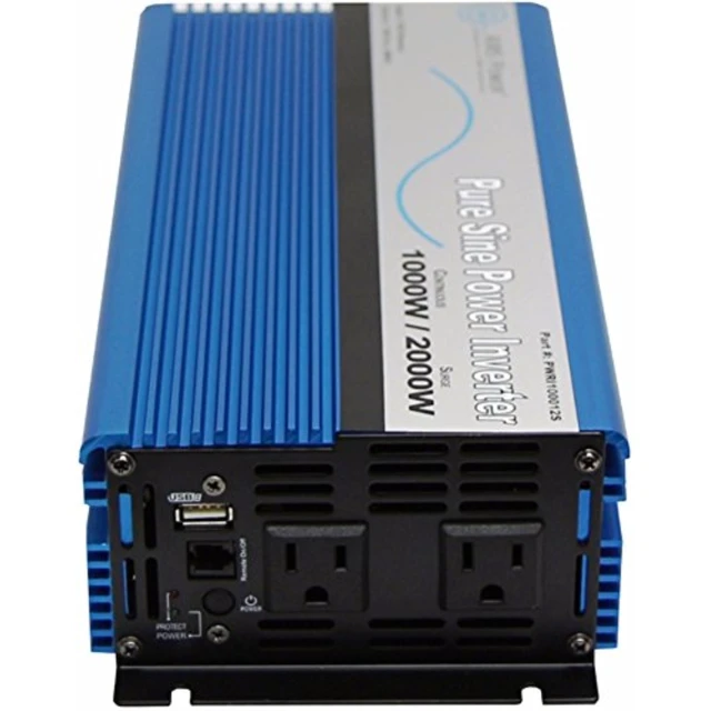 Alt view image 3 of 6 - Aims Power PWRI100012S 1000 Watt Pure Sine Power Inverter. Free remote.
