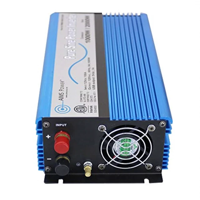 Alt view image 5 of 6 - Aims Power PWRI100012S 1000 Watt Pure Sine Power Inverter. Free remote.