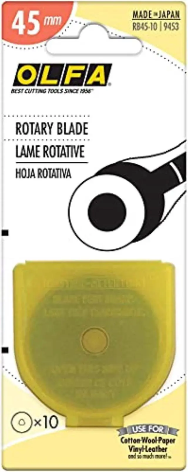Alt view image 5 of 6 - OLFA RB45-10 Rotary Straight Blade,45mm W, PK10
