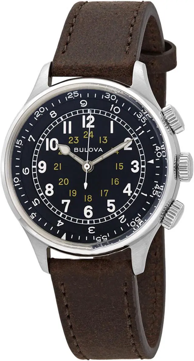 Alt view image 7 of 15 - Bulova 96A245 A-15 Pilot Watch