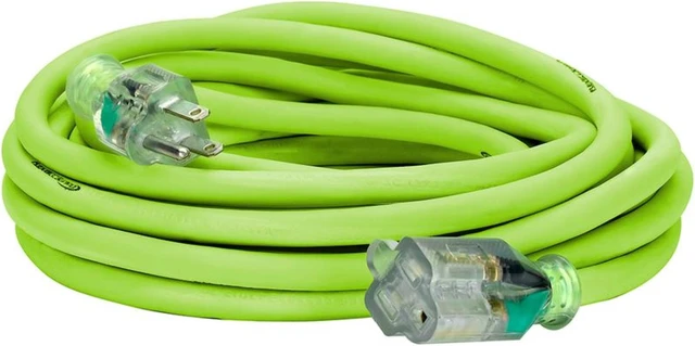Alt view image 2 of 10 - Flexzilla Pro Extension Cord 123 AWG SJTW 25ft Outdoor Lighted Plug