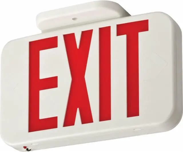Alt view image 6 of 6 - Lithonia Lighting Contractor Select Switch Hardwired LED White Exit Sign
