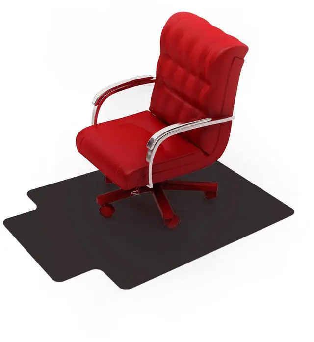 Alt view image 11 of 20 - Floortex Advantagemat Black Vinyl Lipped Black PVC Chair Mat for Carpets - 45" x 53"