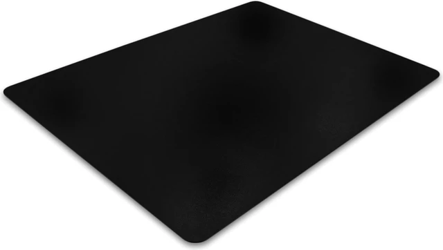 Alt view image 9 of 12 - Advantagemat® Black Vinyl Rectangular Chair Mat for Hard Floor - 48" x 60" FR124860HEBV
