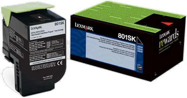 Alt view image 7 of 14 - Lexmark 80C0SKG TAA Return Program Toner Cartridge - Black