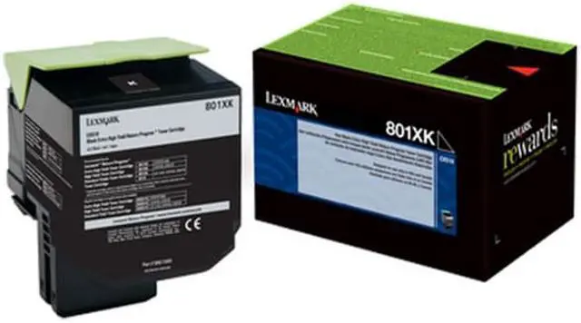 Alt view image 6 of 9 - Lexmark 80C0XKG Lexmark Toner Cartridge - Black - Laser - Extra High Yield - 8000 Page Black - 1 Each