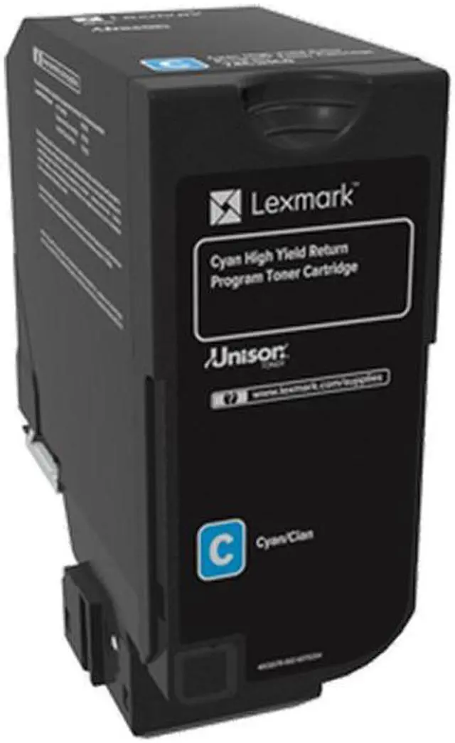 Alt view image 5 of 8 - Lexmark 74C0HCG TAA High Yield Return Program Toner Cartridge - Cyan