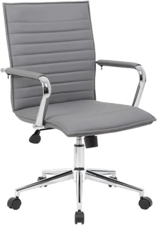 Alt view image 2 of 8 - Boss Grey Vinyl Hospitality Chair