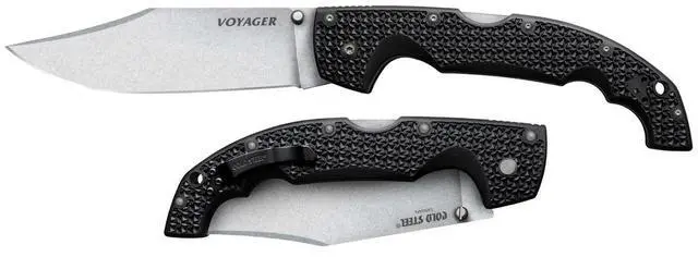 Alt view image 8 of 10 - Cold Steel Voyager Knife X-Large, Clip Point, Plain Edge