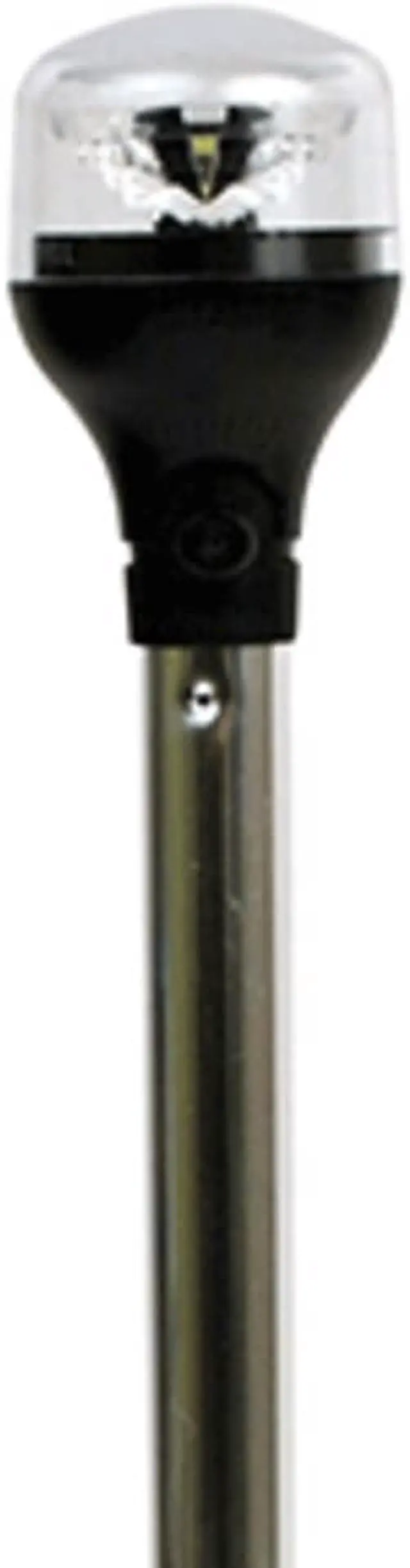 Alt view image 7 of 12 - Attwood Lightarmor Plug-In All-Around Light - 20" Aluminum Pole - Black Horizontal Composite Base W/Adapter