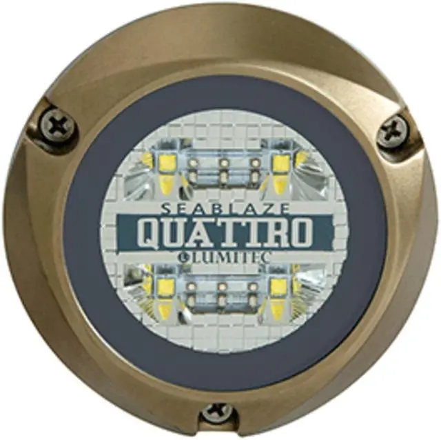 Alt view image 5 of 10 - LUMITEC QUATTRO DUAL COLOR BLUE/WHITE SURFACE MOUNT BRONZE HOUSING 12/24VDC