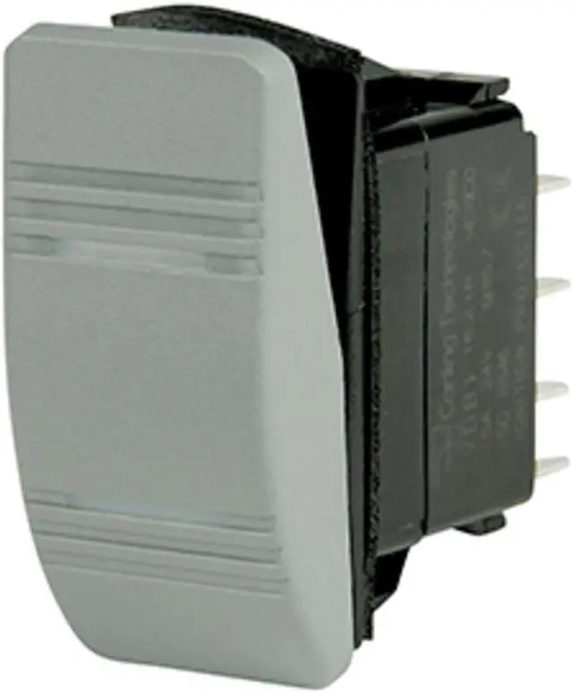 Alt view image 5 of 8 - BEP DPDT Contura Switch - 2-Amber LEDs - Gray - ON/ON
