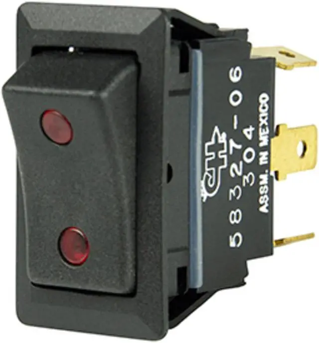 Alt view image 3 of 8 - BEP SPDT Rocker Switch - 2-LEDs - 12V/24V - ON/OFF/ON