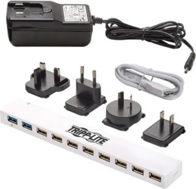 Alt view image 12 of 16 - Tripp Lite U360-010C-2X3 10-Port USB 3.0 / USB 2.0 Combo Hub