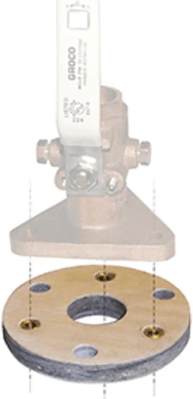 Alt view image 3 of 5 - GROCO BB-2 BACKING BLOCK FITS 1 1/4 & 1 1/2 SEACOCKS