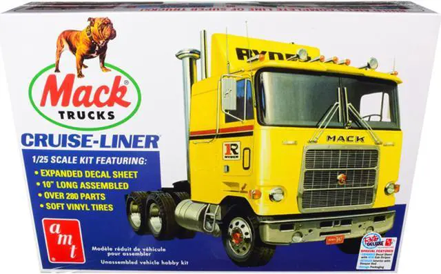 Alt view image 2 of 5 - Skill 3 Model Kit Mack Cruise-Liner Truck 1/25 Scale Model by AMT