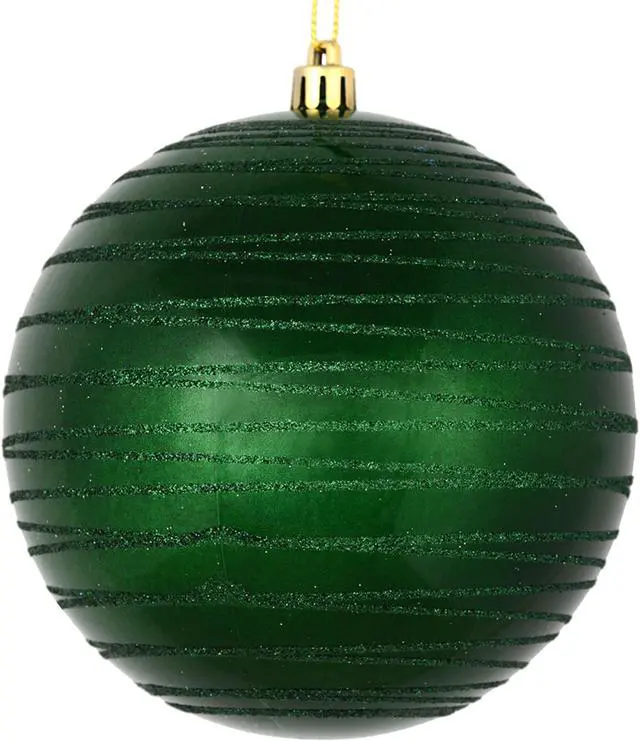 Main image of 6" Emerald Candy Glitter Ball 3/Bag