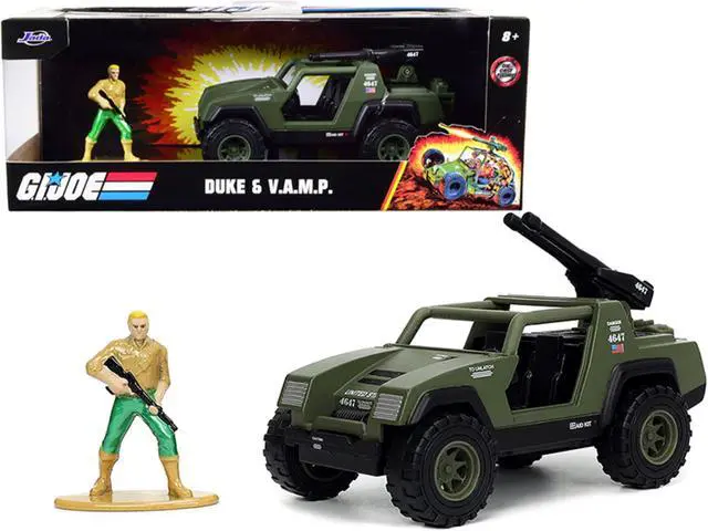 Alt view image 4 of 10 - V.A.M.P. Olive Green and Duke Diecast Figurine "G.I. Joe" "Hollywood Rides" Series 1/32 Diecast Model Car by Jada