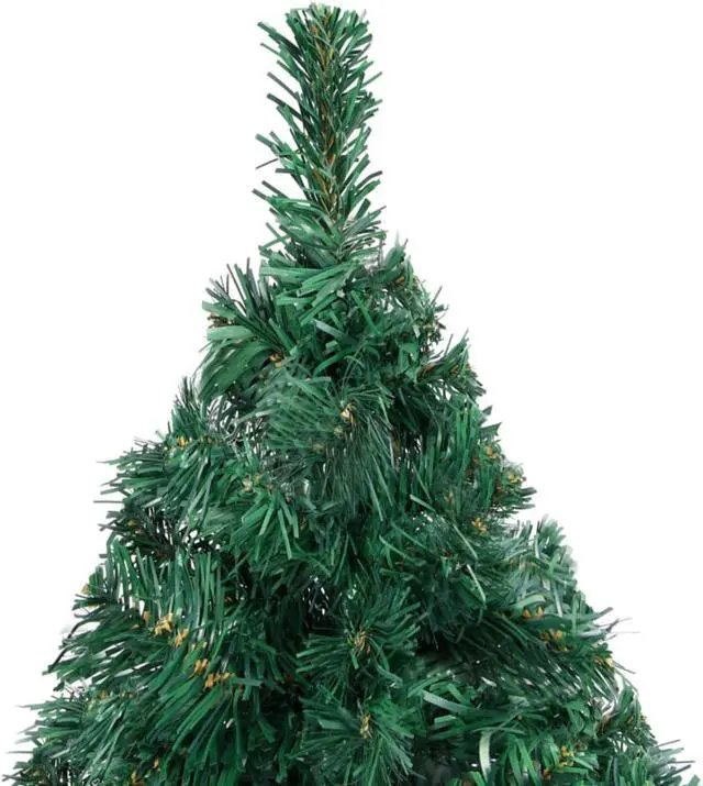 Alt view image 7 of 13 - vidaXL Christmas Tree Artificial Tree with Stand and Thick Branches Green PVC